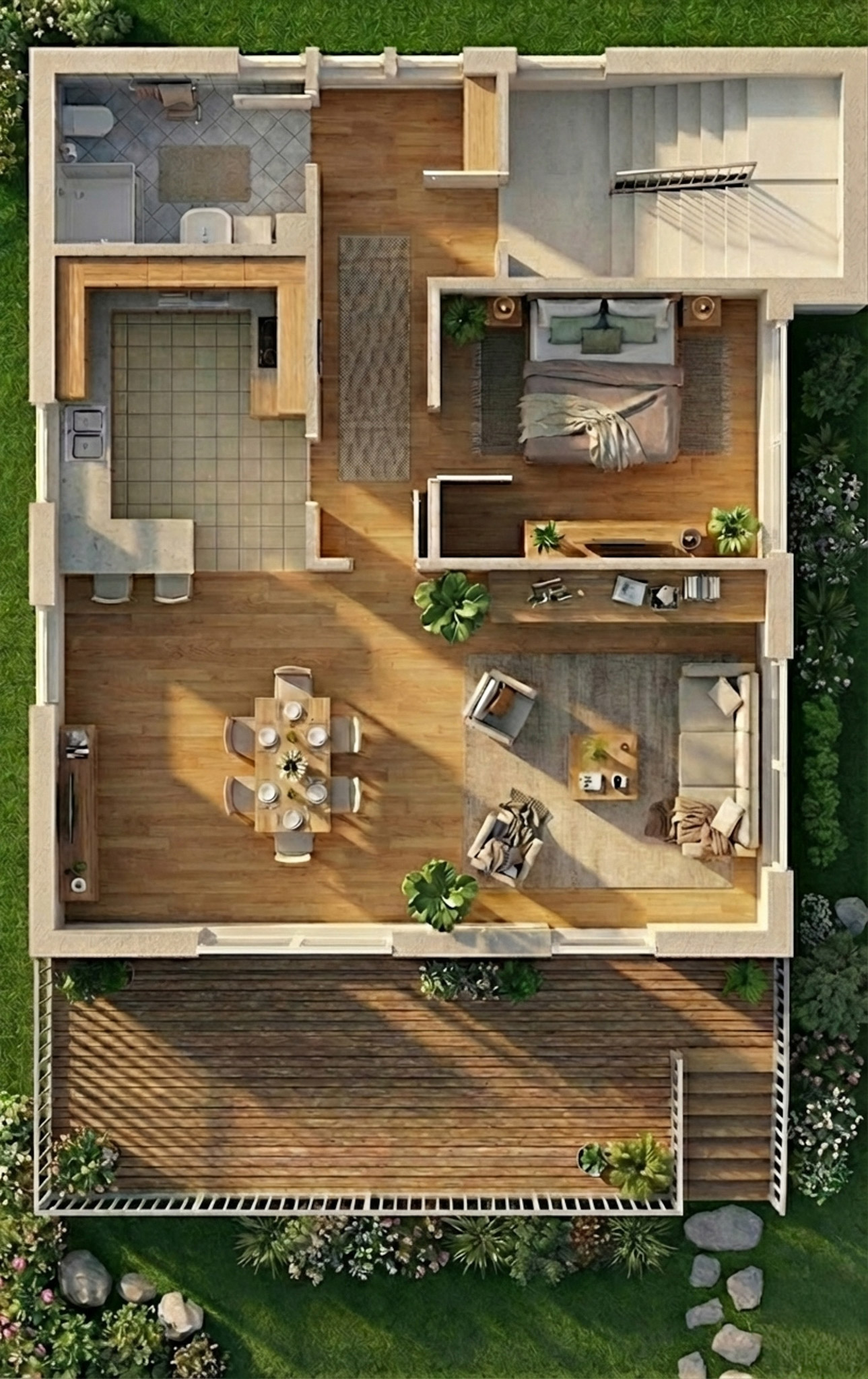 Virtuelle Renovierungsdarstellung (KI)