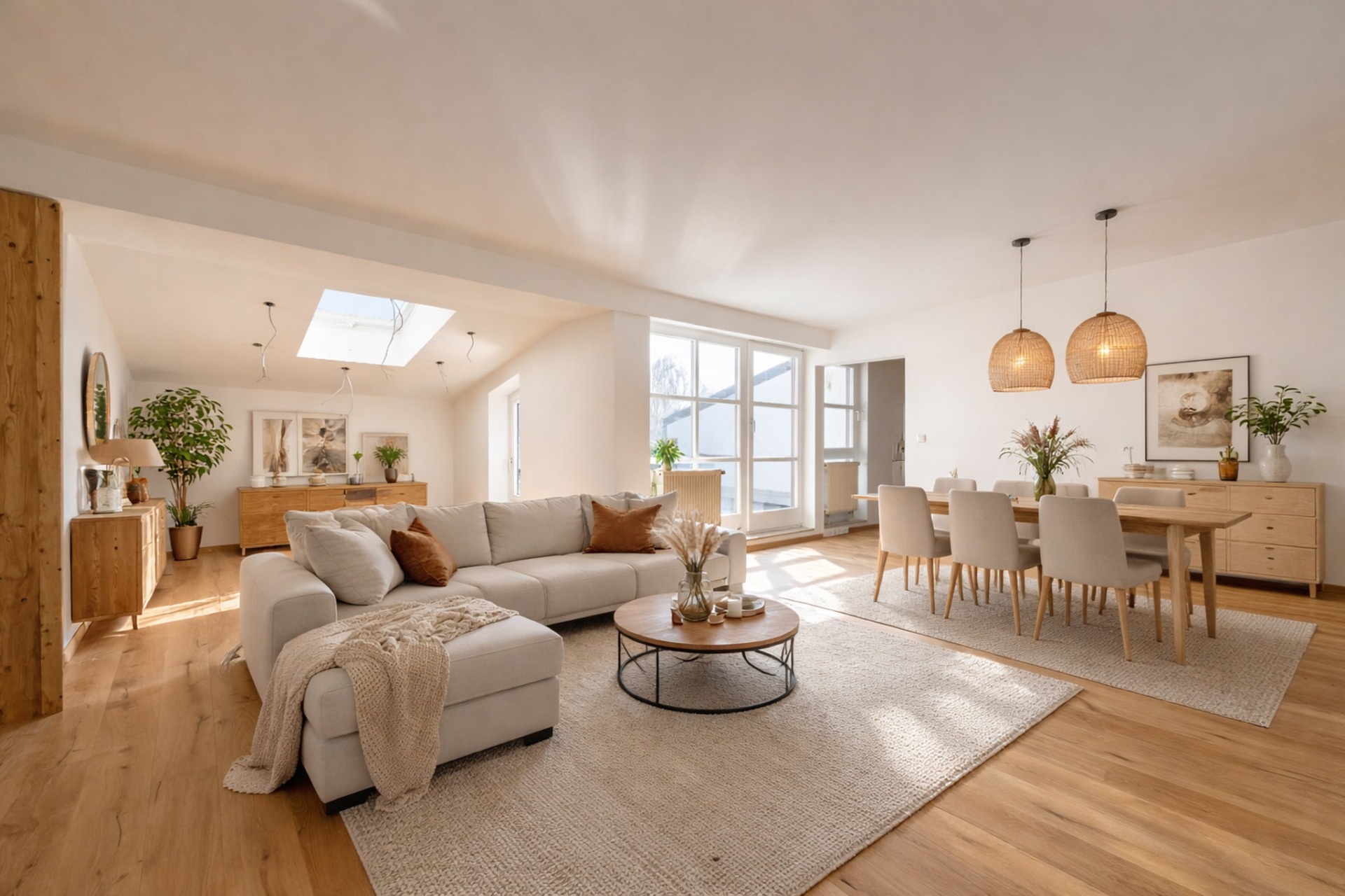 Wohn- Esszimmer (KI generiert)