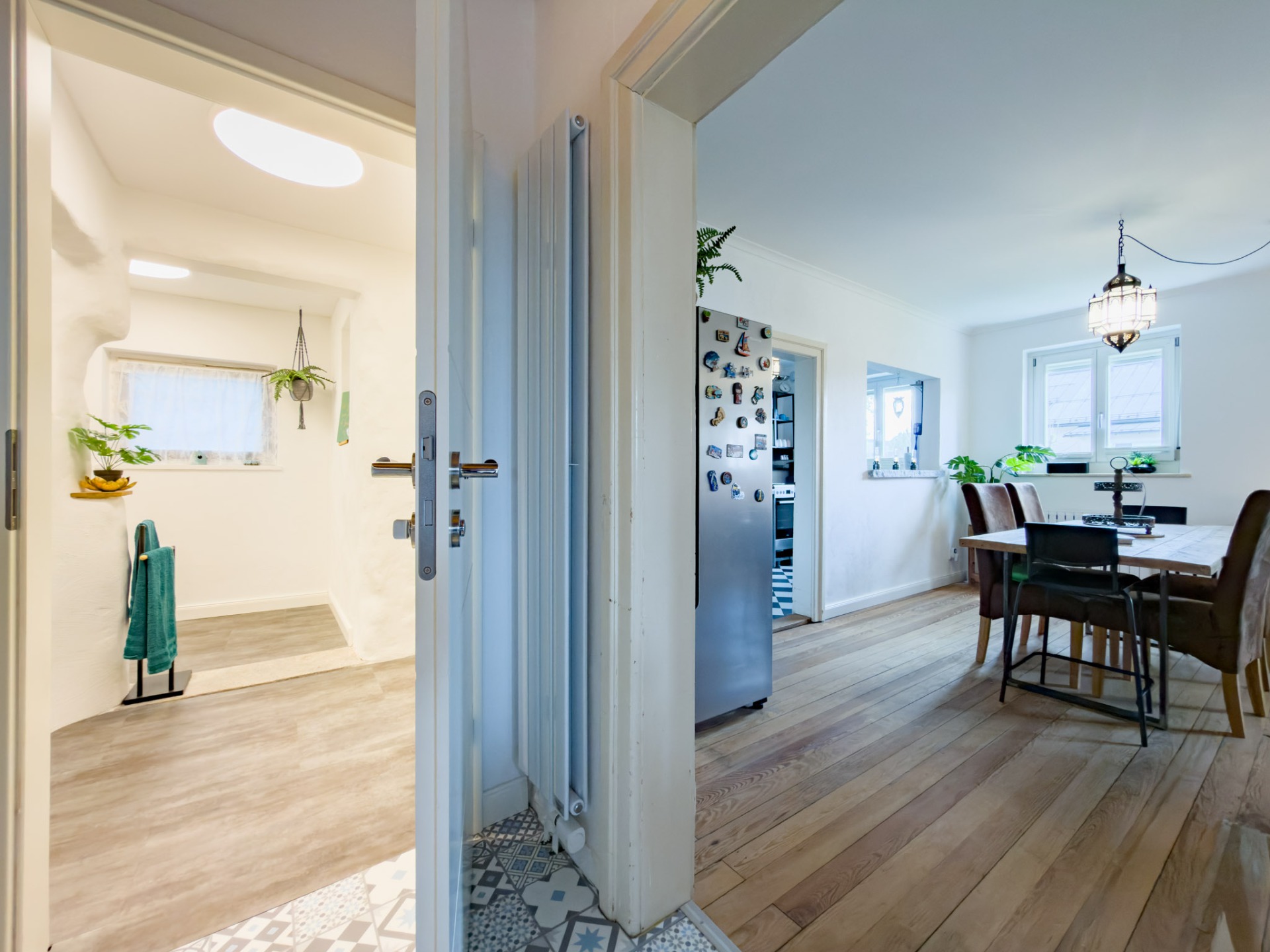 Zugang Esszimmer und Badezimmer
