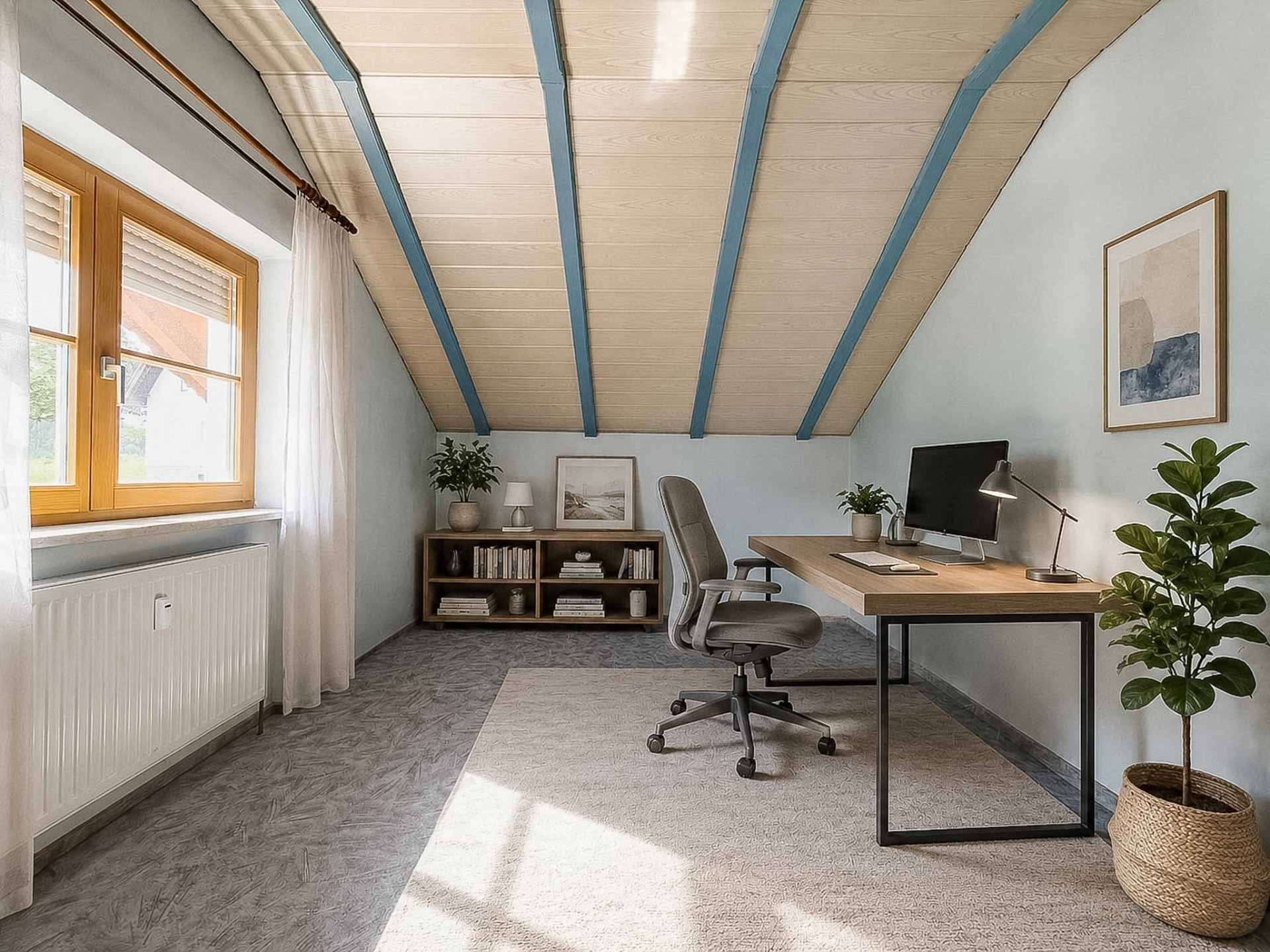 Büro im OG (Anbau) - KI generiert