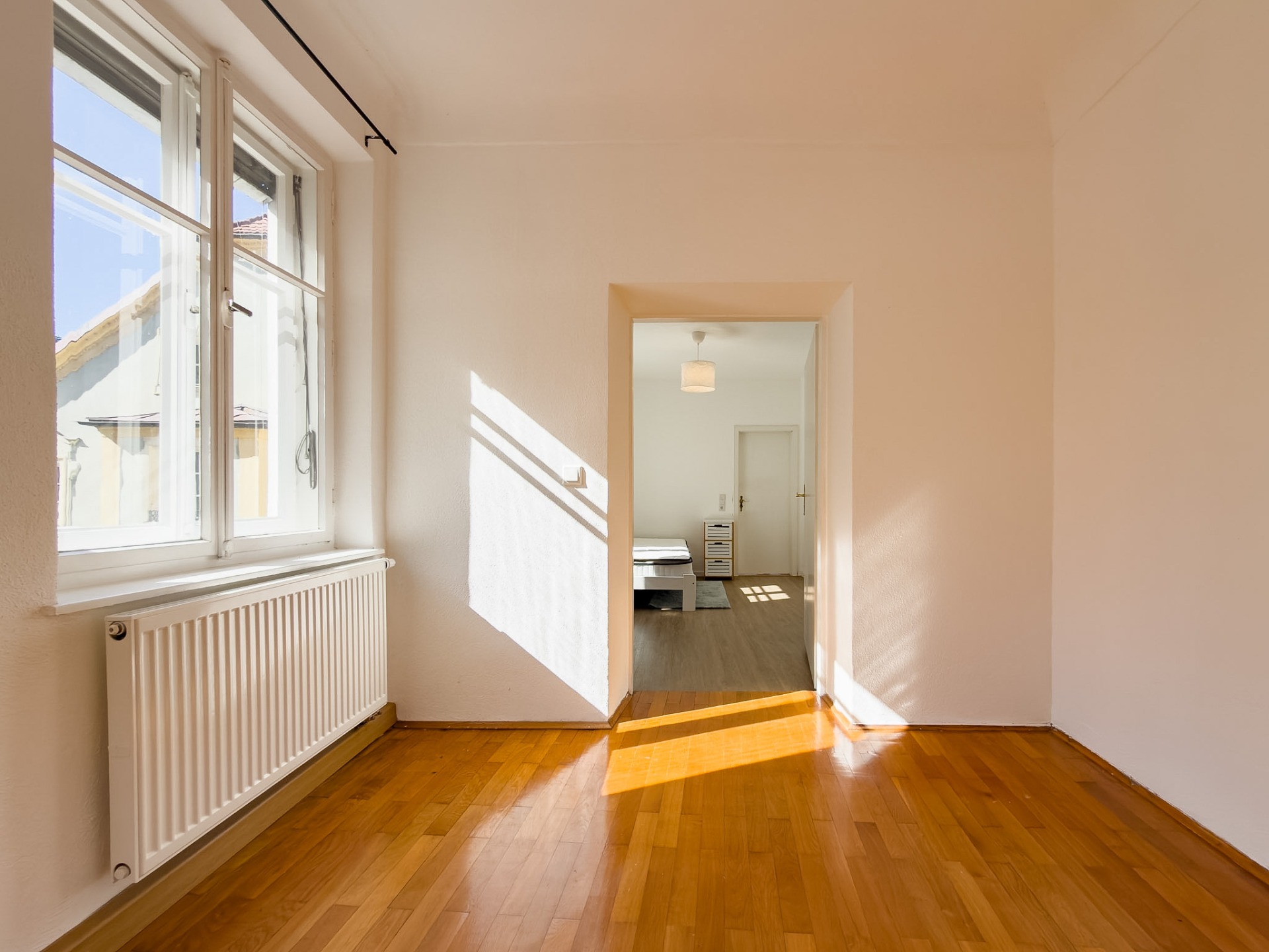 Blick ins Schlafzimmer