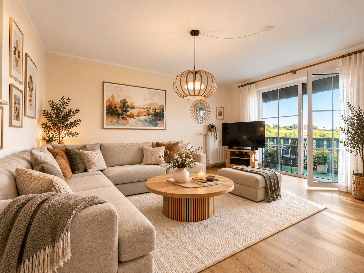 Wohnzimmer - mit KI visualisiert